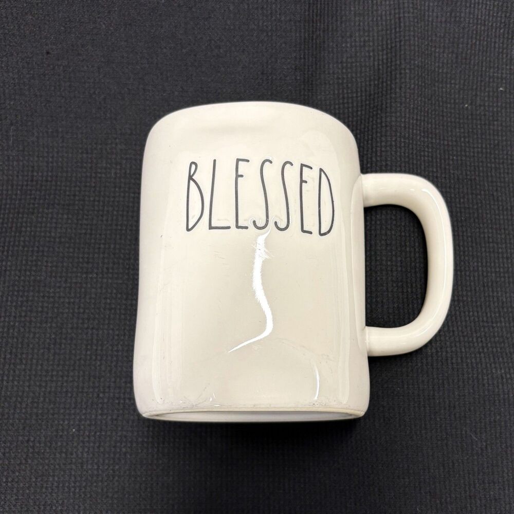 Rae Dunn Artisan Collection By Magenta BLESSED Farmhouse Coffee Mug 18 Ounces
